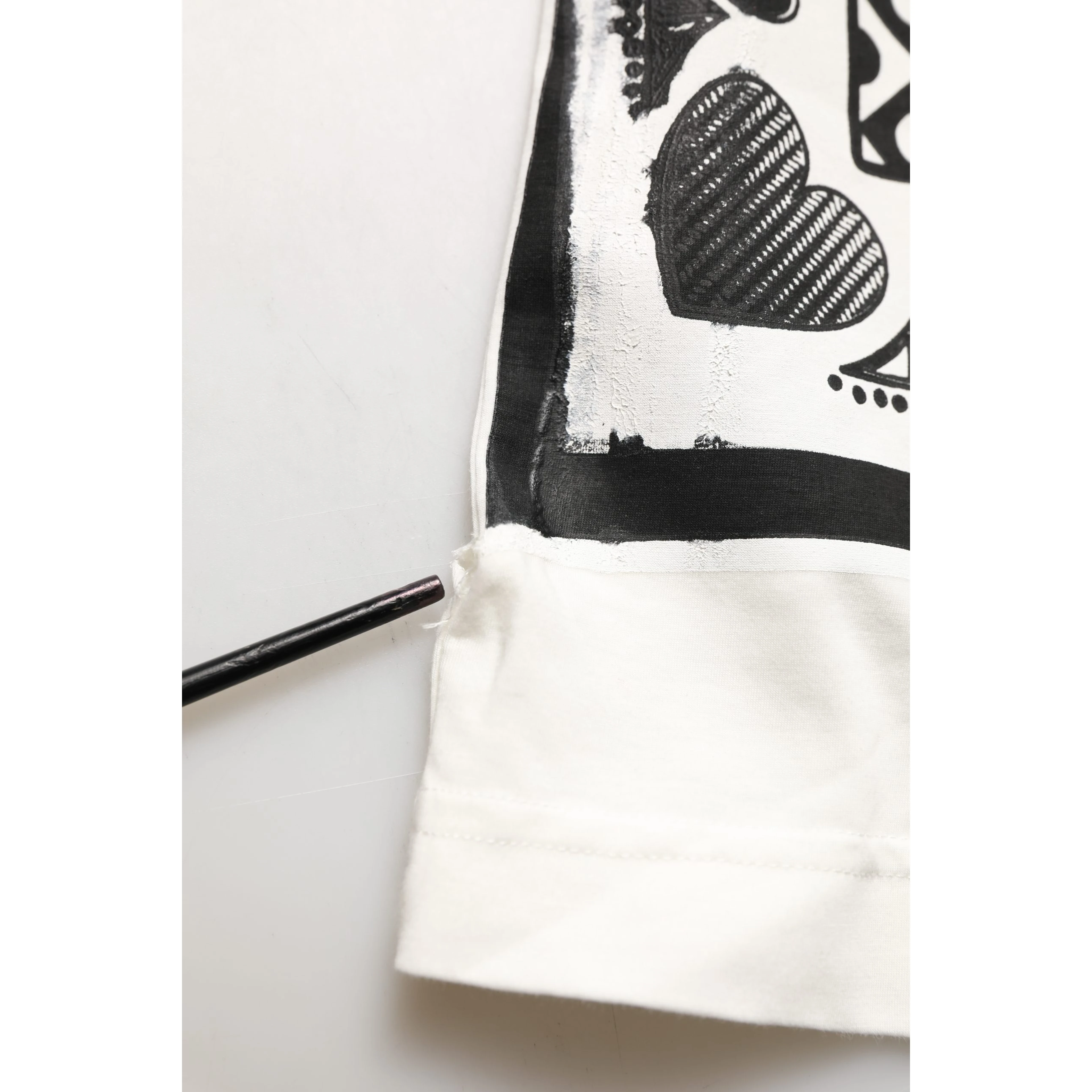 White Bandana Print Cotton Crew Neck T-shirt