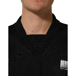 Black Polyester DGVIB3 Oversized Jersey T-shirt