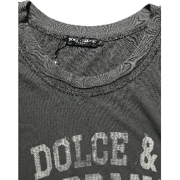 Dark Gray Graphic Print Tank Men Top T-shirt