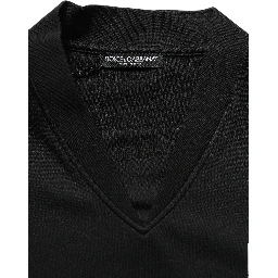 Black Polyester DGVIB3 Oversized Jersey T-shirt