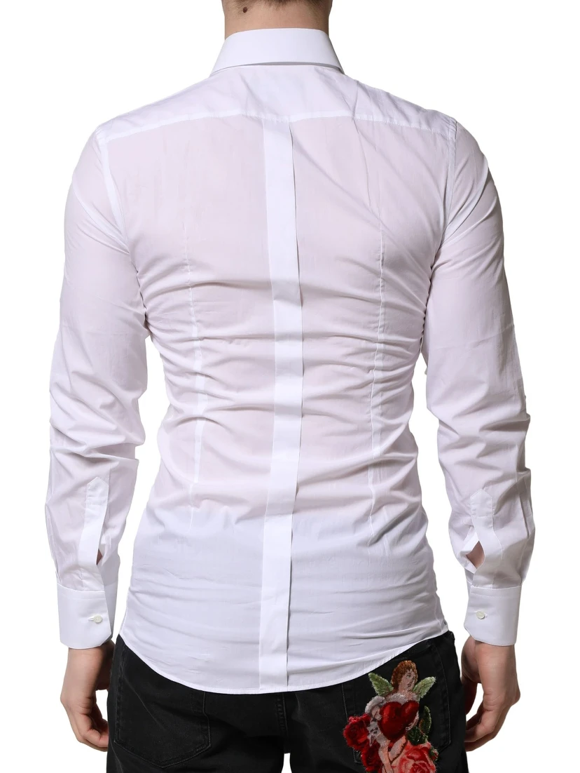 White GOLD Crown Bee Cotton Formal Dress Shirt