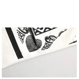 White Bandana Print Cotton Crew Neck T-shirt