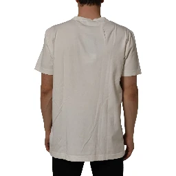 White Bandana Print Cotton CrewNeck T-shirt