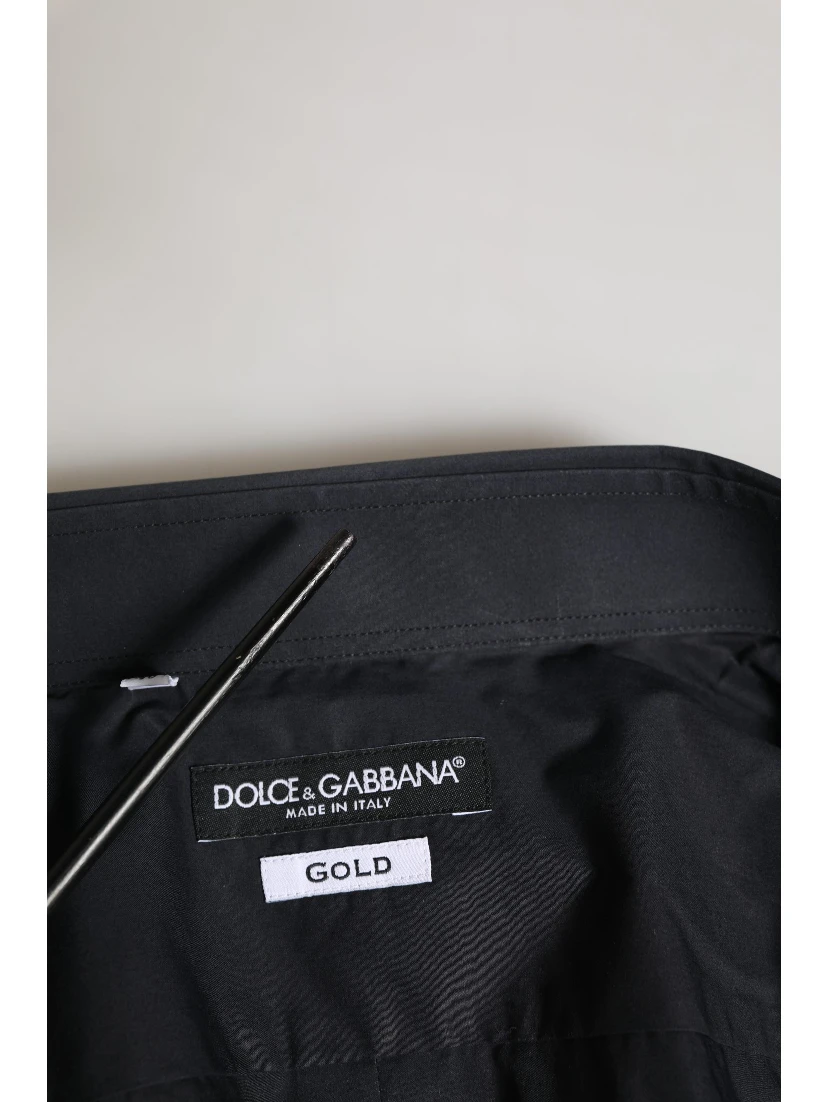 Black GOLD Long Sleeves Formal Dress Shirt