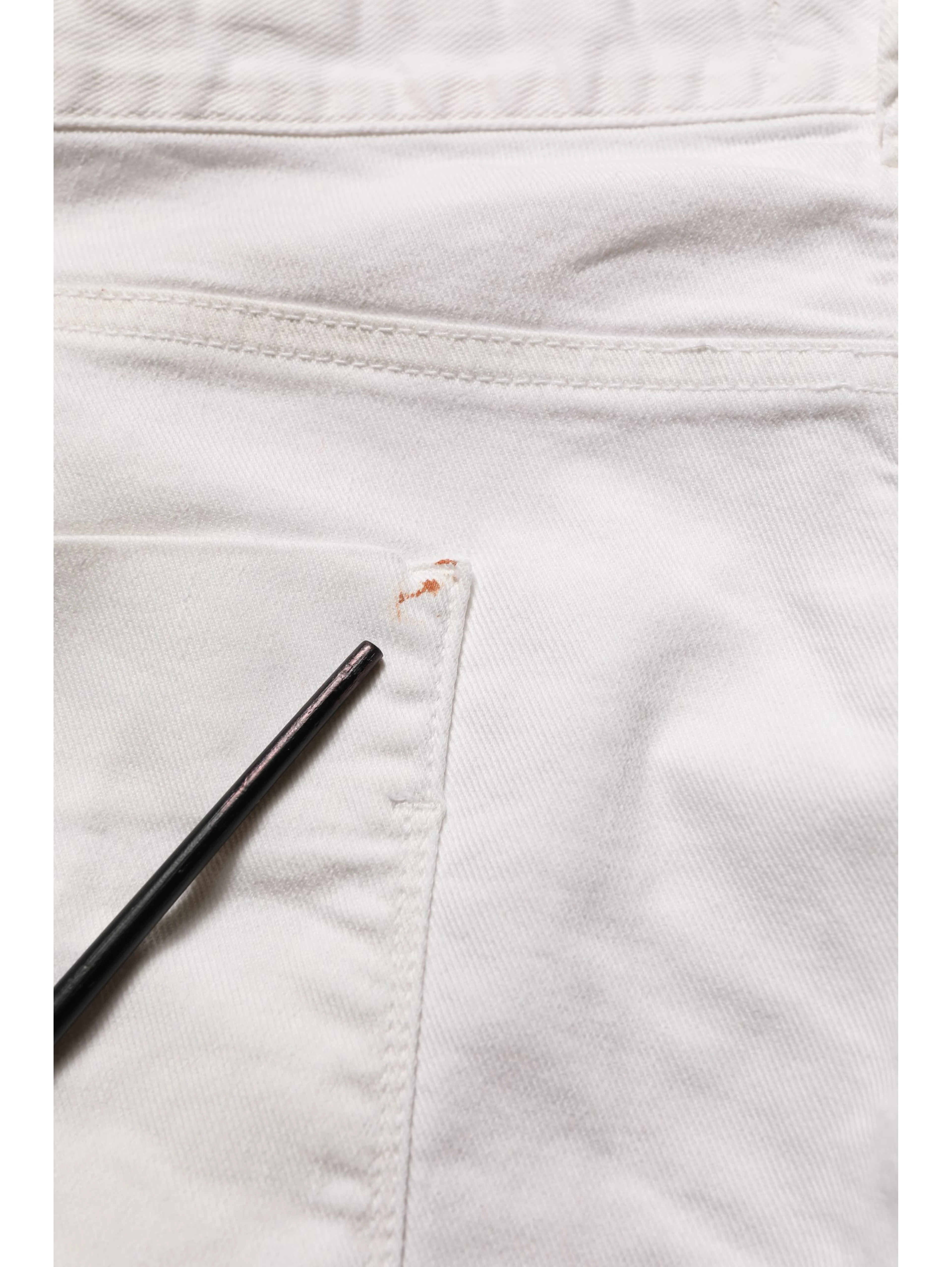 White Cotton Slim Pants Men Denim Jeans