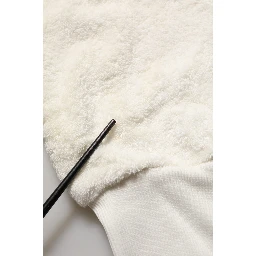 Off White Terry Cotton Plush Men Jogger Pants