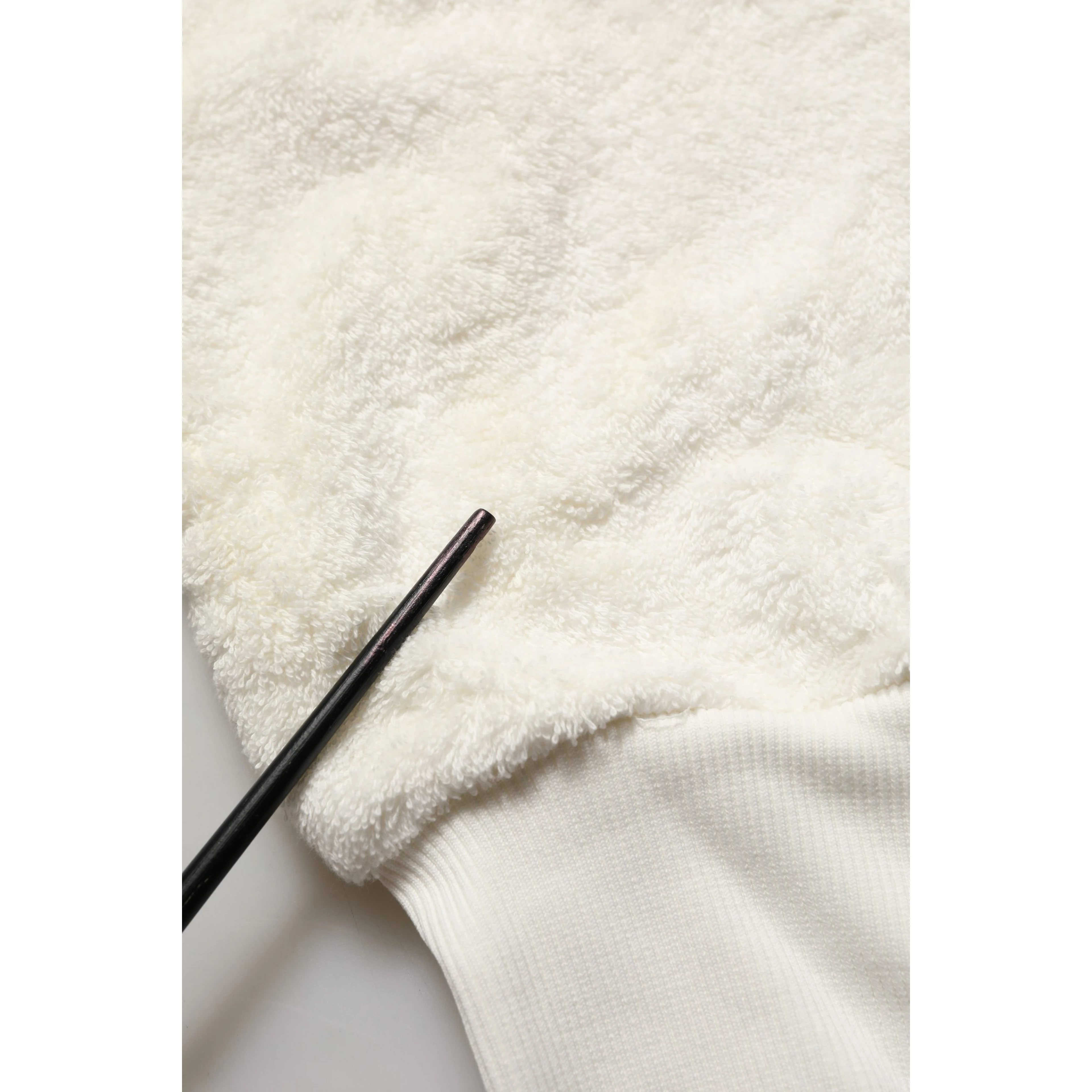 Off White Terry Cotton Plush Men Jogger Pants
