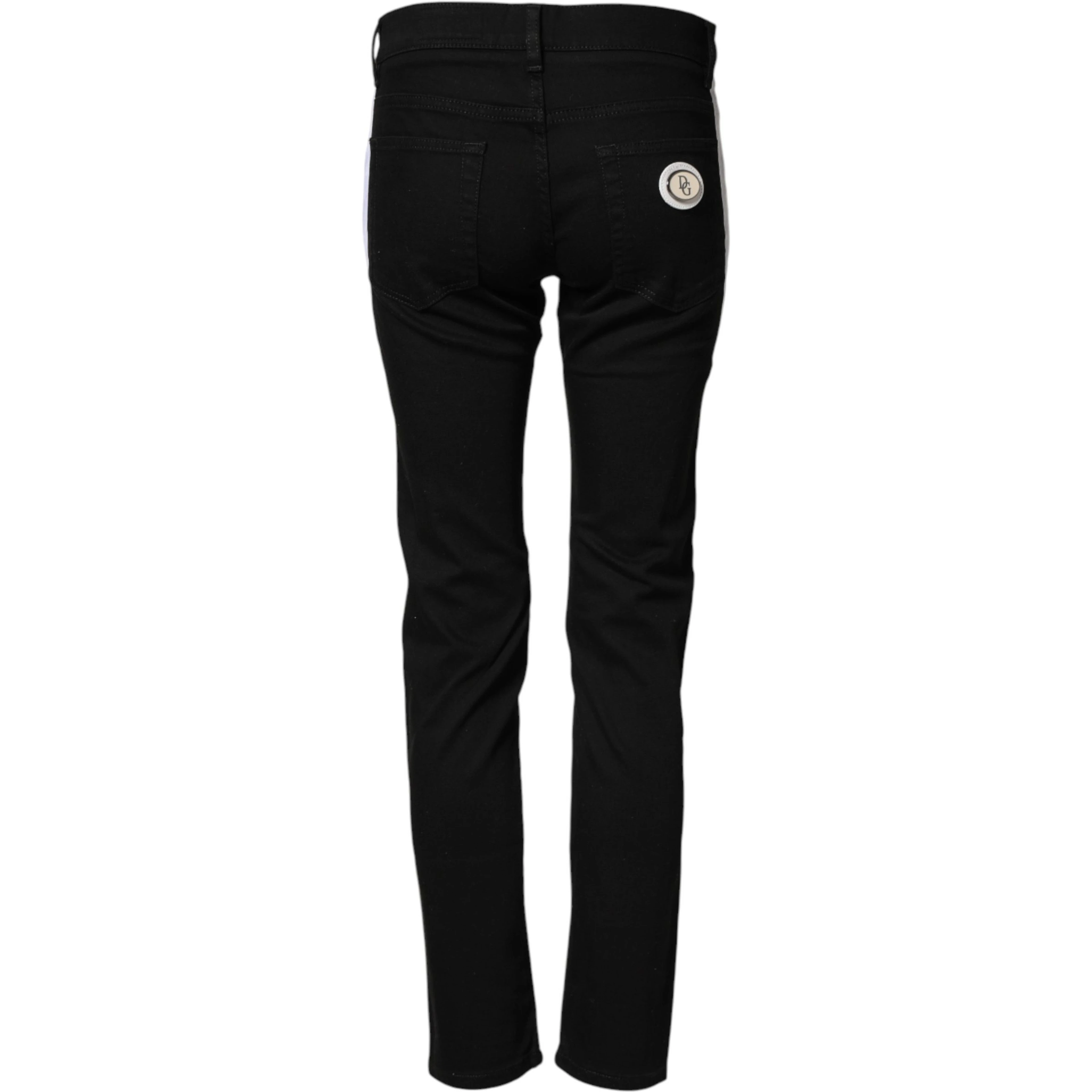 Black Cotton Stretch Skinny Denim Trouser Jeans