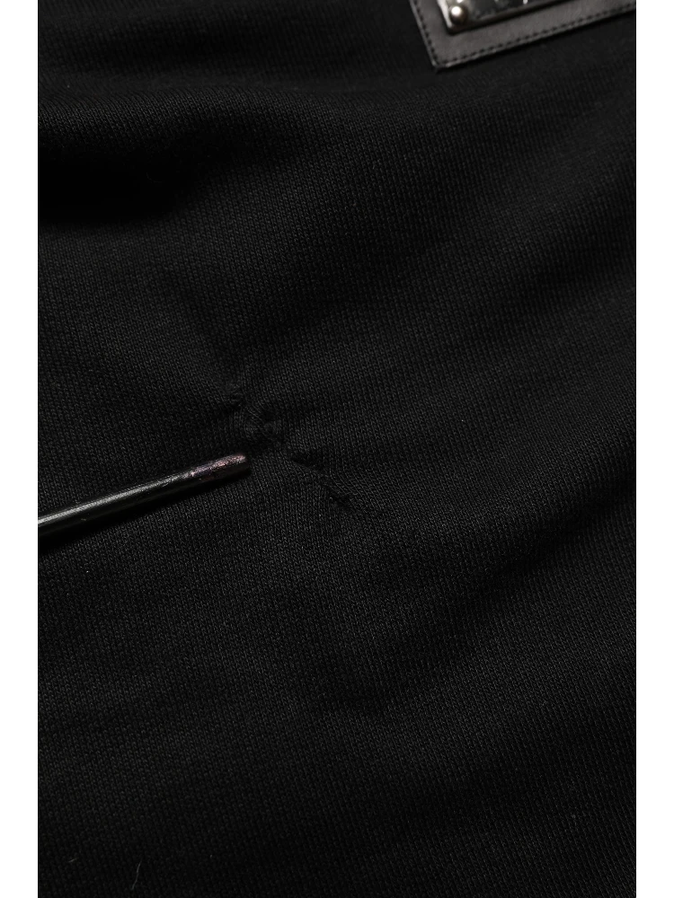 Black Cotton Logo Jogger Men Sweatpants Pants