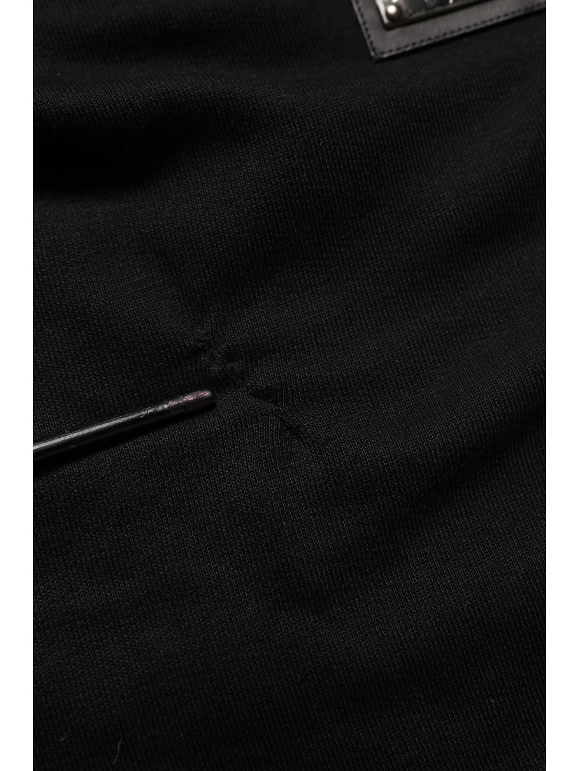 Black Cotton Logo Jogger Men Sweatpants Pants