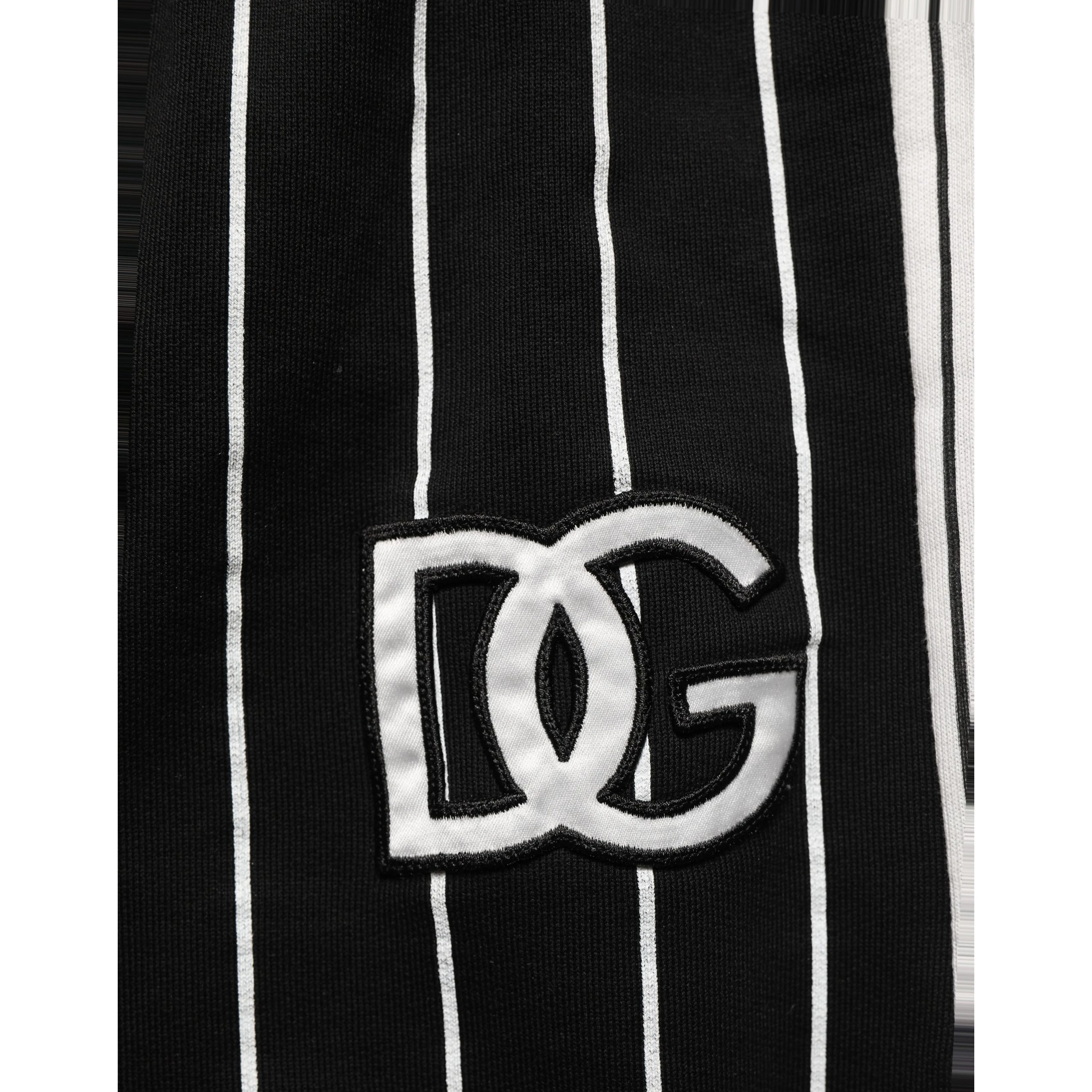 Black Striped DG Patch Men Sweatpants Pants