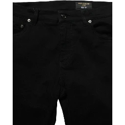 Black Cotton Stretch Skinny Denim Trouser Jeans