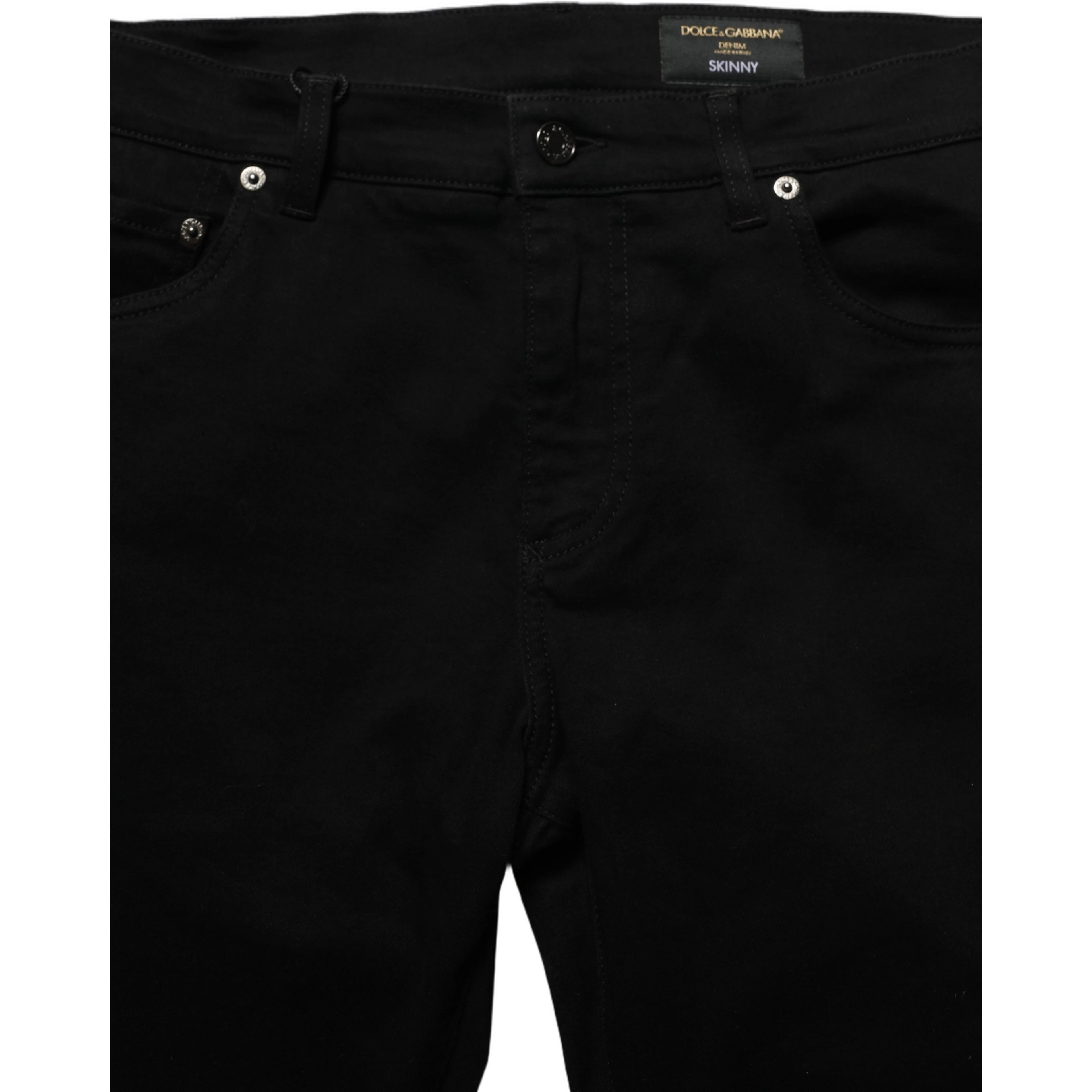 Black Cotton Stretch Skinny Denim Trouser Jeans