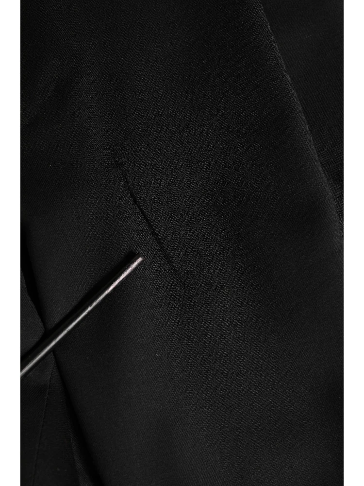 Black Wool Stretch Formal Dress Trouser