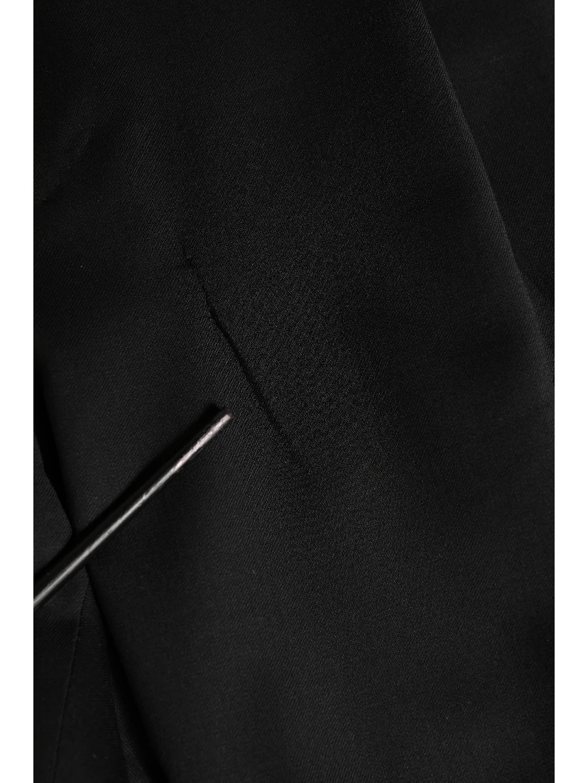Black Wool Stretch Formal Dress Trouser
