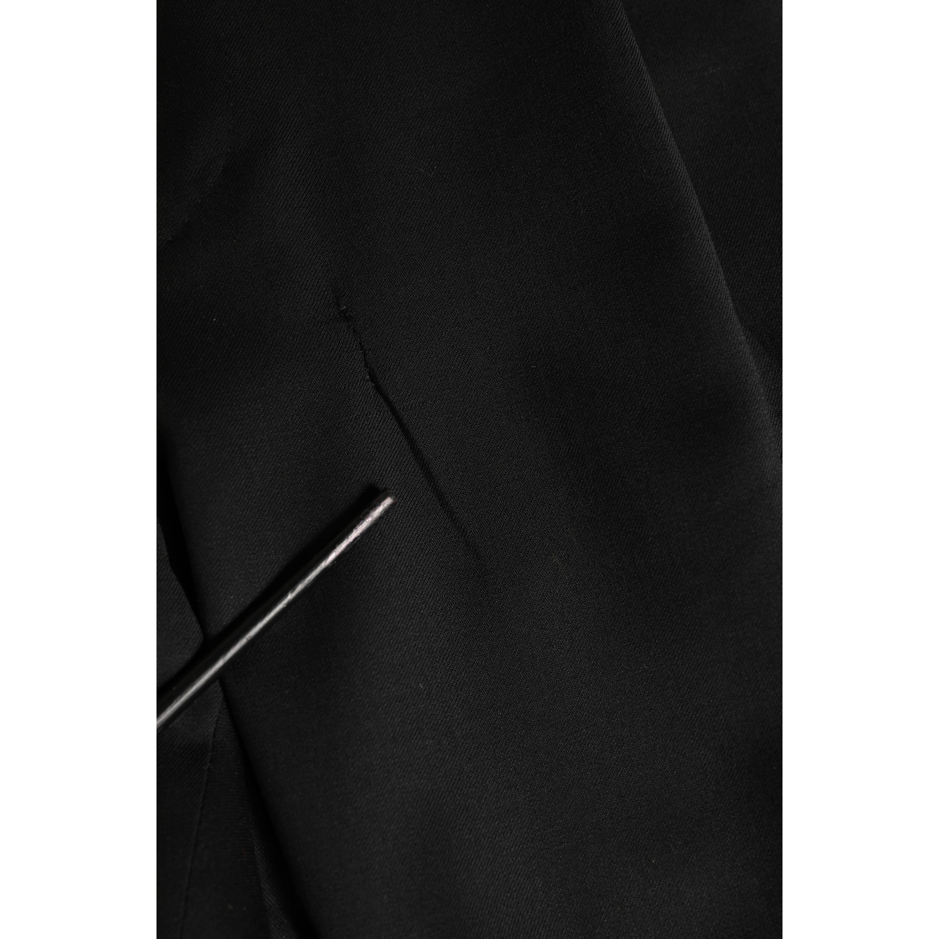 Black Wool Stretch Formal Dress Trouser
