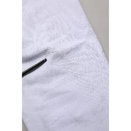 White Cotton Drawstring Jogger Trouser Pants