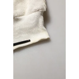 Off White Terry Cotton Plush Men Jogger Pants