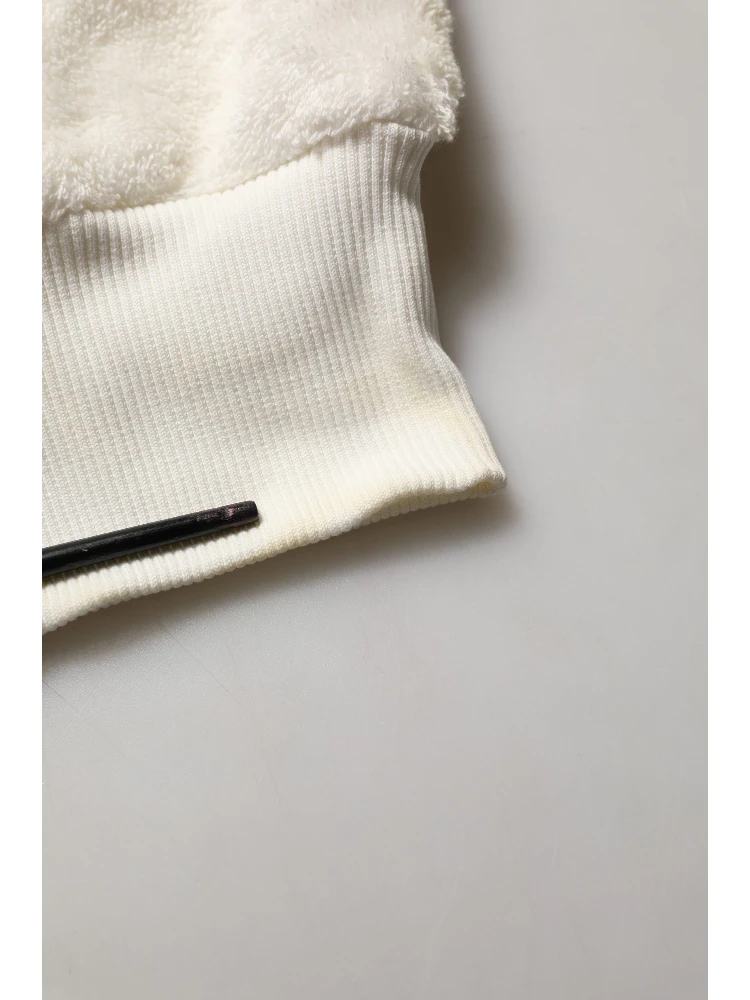 Off White Terry Cotton Plush Men Jogger Pants alternative