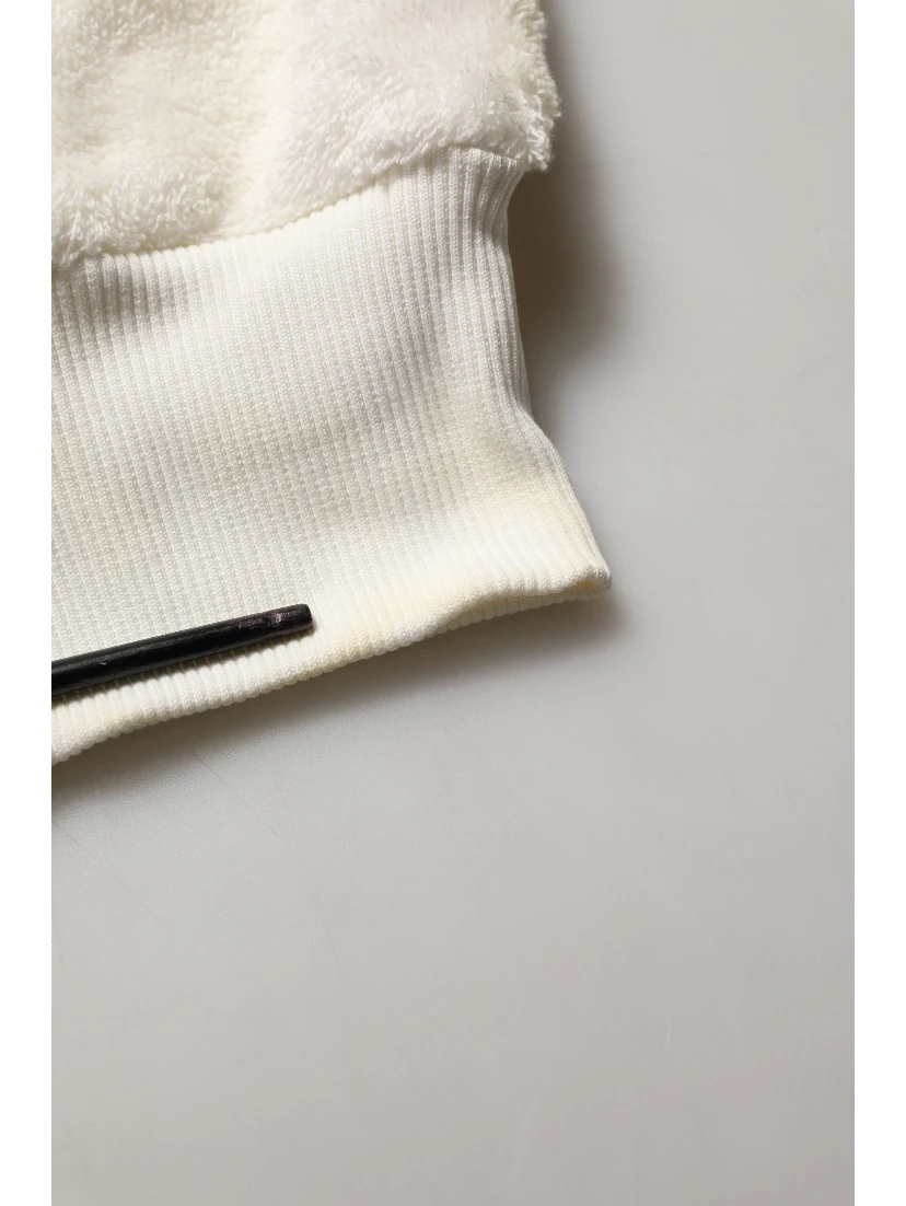 Off White Terry Cotton Plush Men Jogger Pants