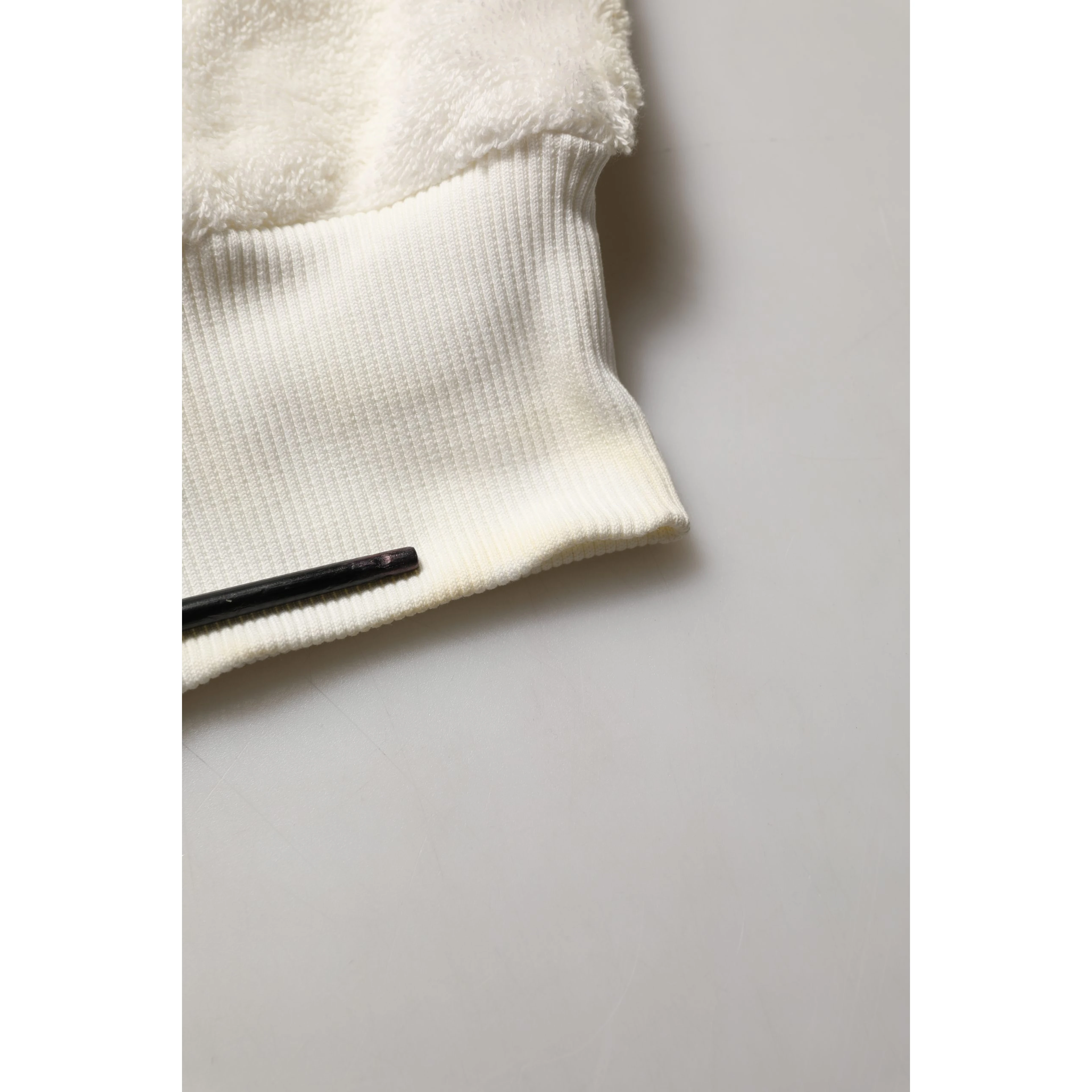 Off White Terry Cotton Plush Men Jogger Pants