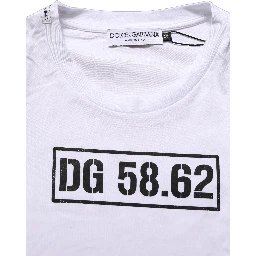White DG 58.62 Cotton Crew Neck Men T-shirt