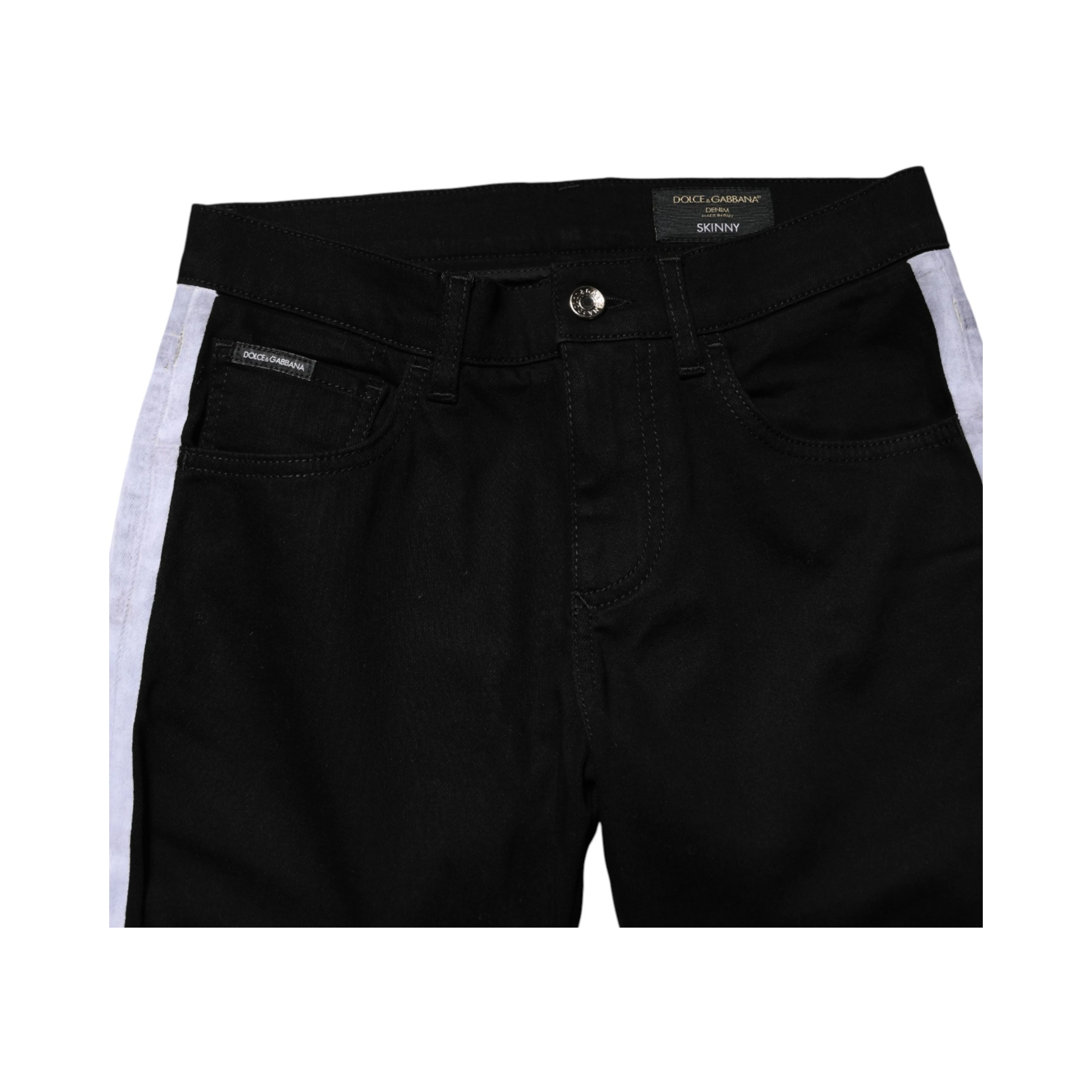 Black Cotton Stretch Skinny Denim Trouser Jeans
