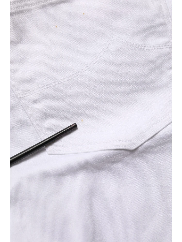 White Skinny Fit Mid Waist Men Denim Trouser Jeans alternative