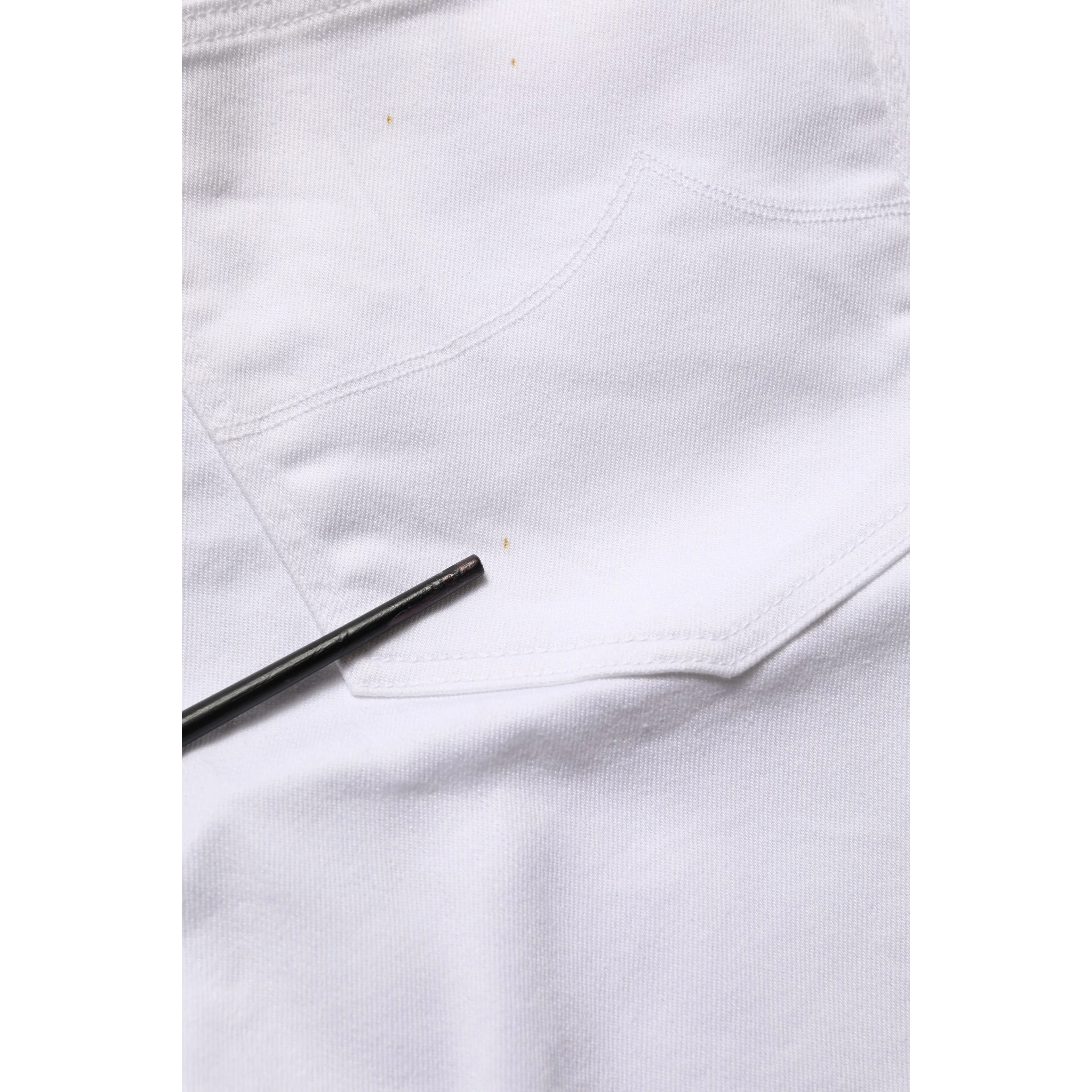 White Skinny Fit Mid Waist Men Denim Trouser Jeans