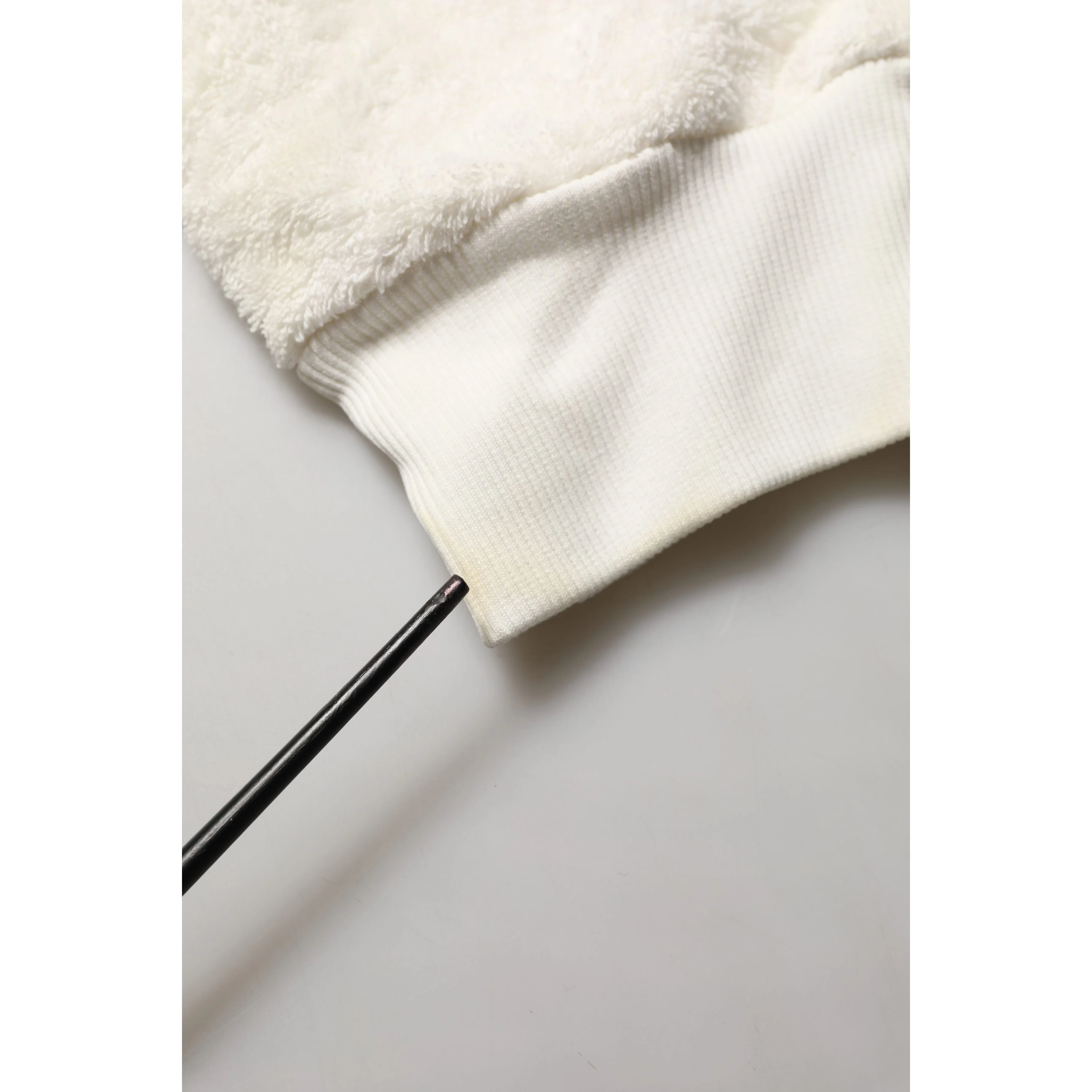 Off White Terry Cotton Plush Men Jogger Pants