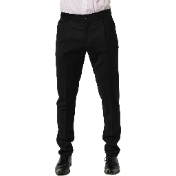 Black Wool Stretch Formal Dress Trouser