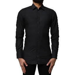 Black GOLD Long Sleeves Formal Dress Shirt