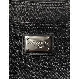 Dark Gray Cotton Baggy Cargo Men Denim Jeans