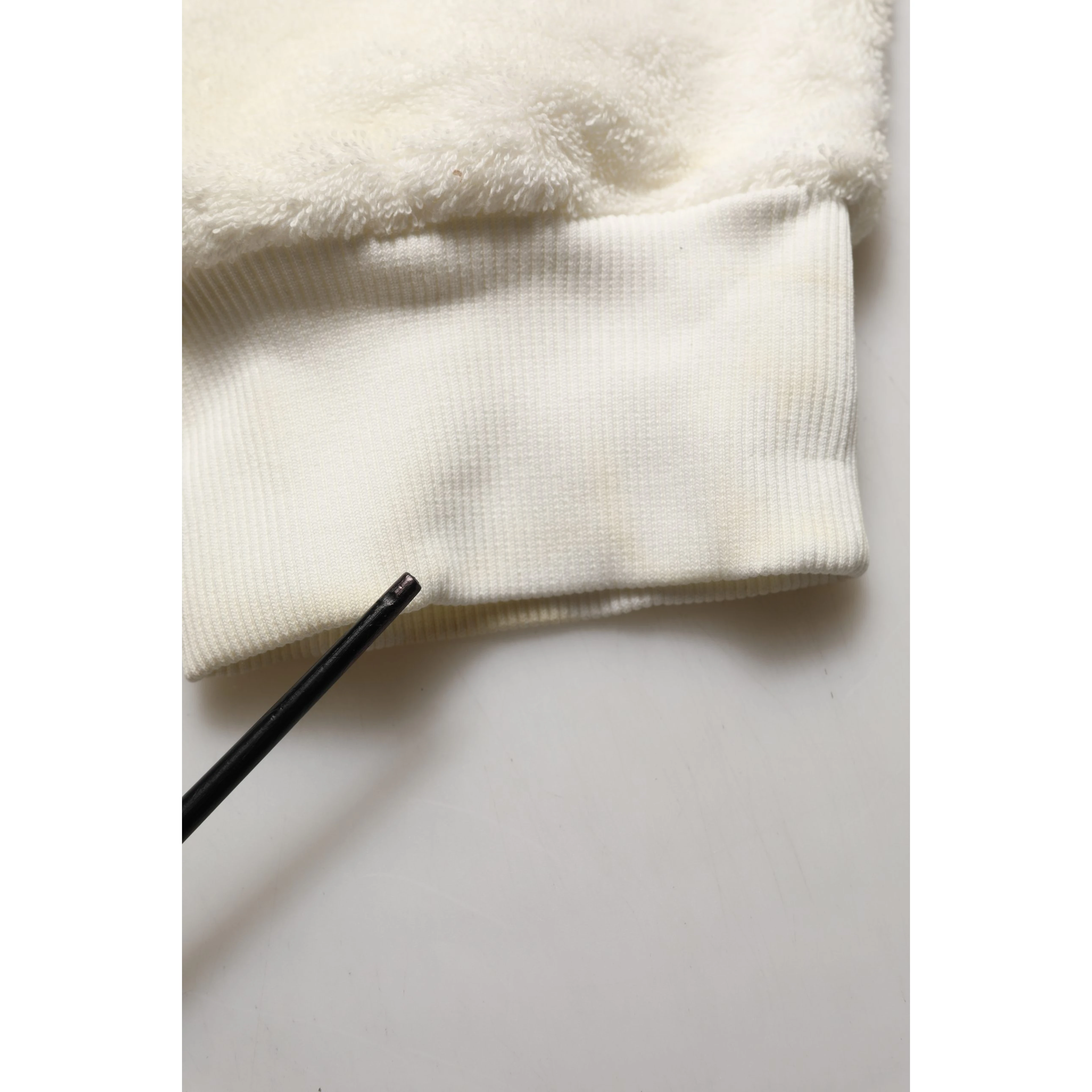 Off White Terry Cotton Plush Men Jogger Pants