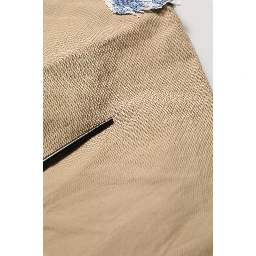 Beige Cotton Cargo Drawstring Trouser Pants