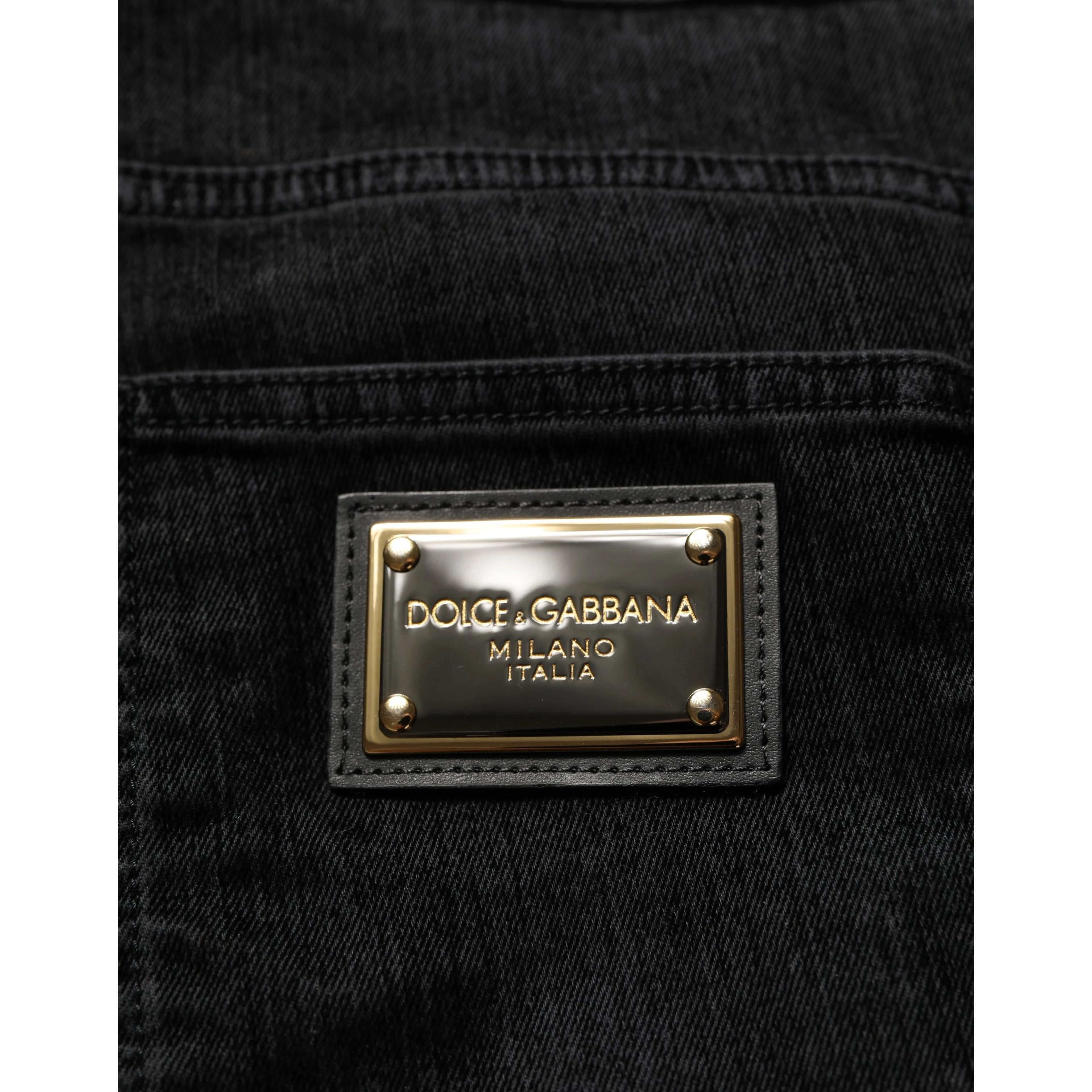 Black Cotton Relaxed Wide Leg Men Denim Jeans