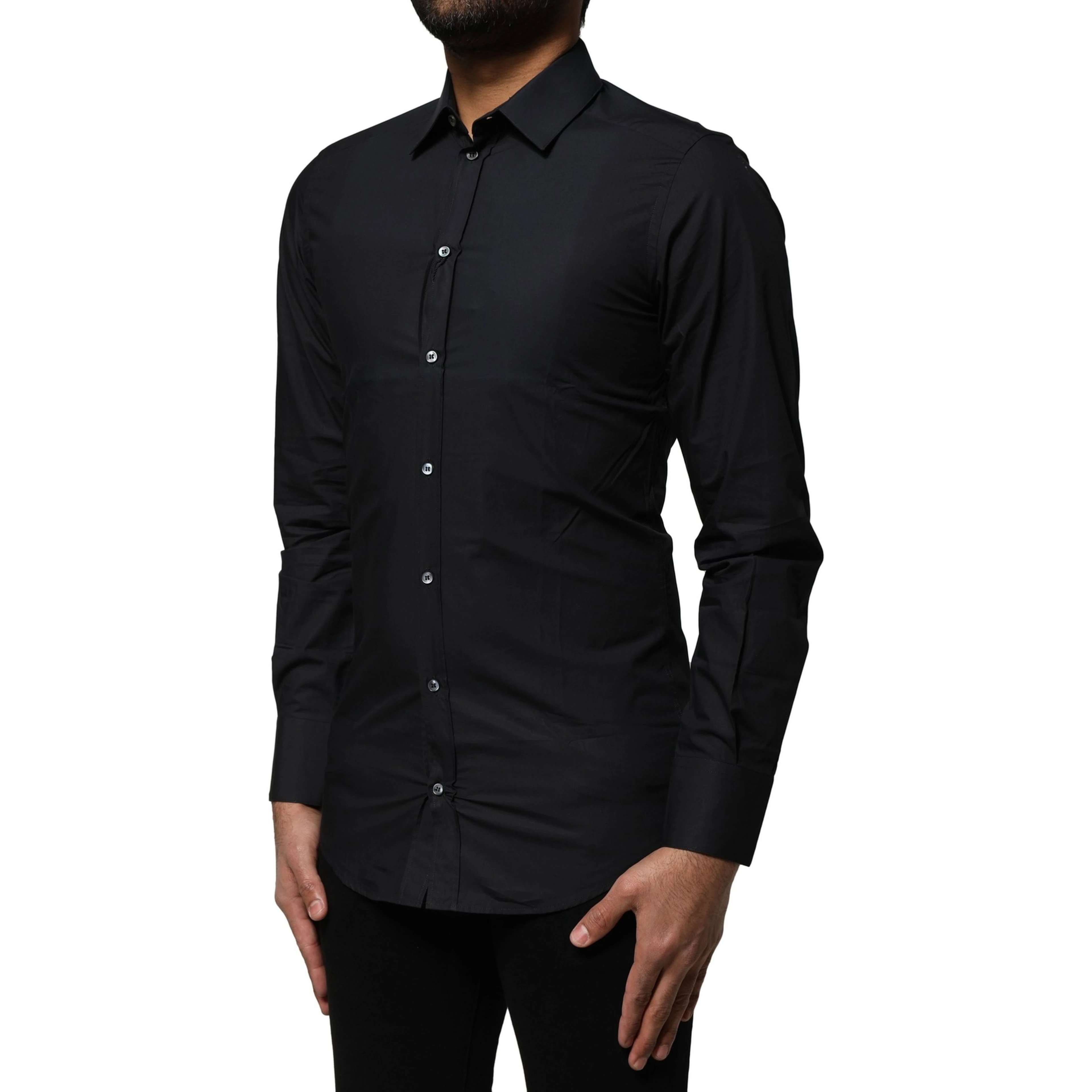 Black GOLD Long Sleeves Formal Dress Shirt