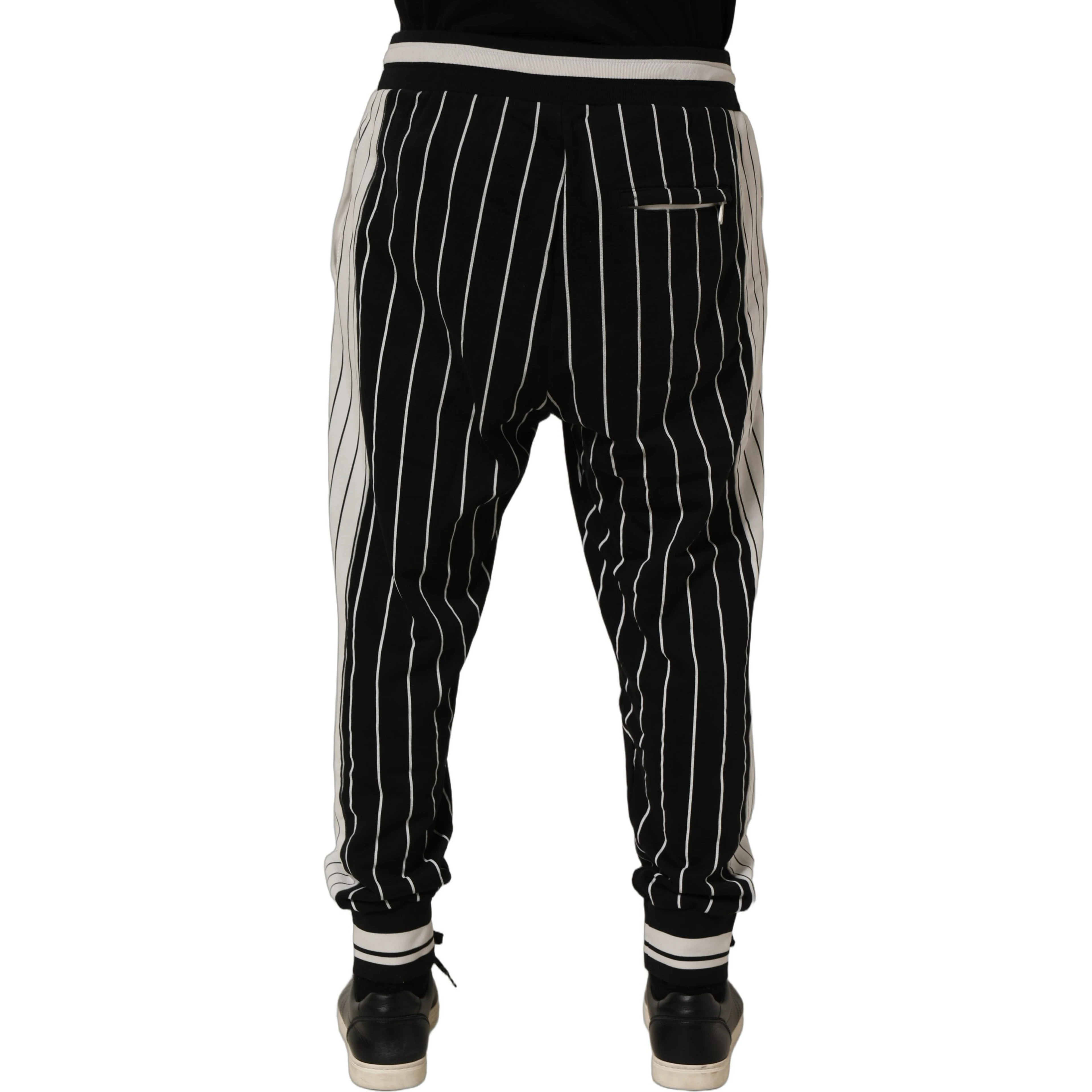 Black Striped DG Patch Men Sweatpants Pants