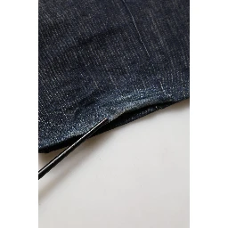 Dark Blue Relaxed Wide Leg Cotton Denim Jeans
