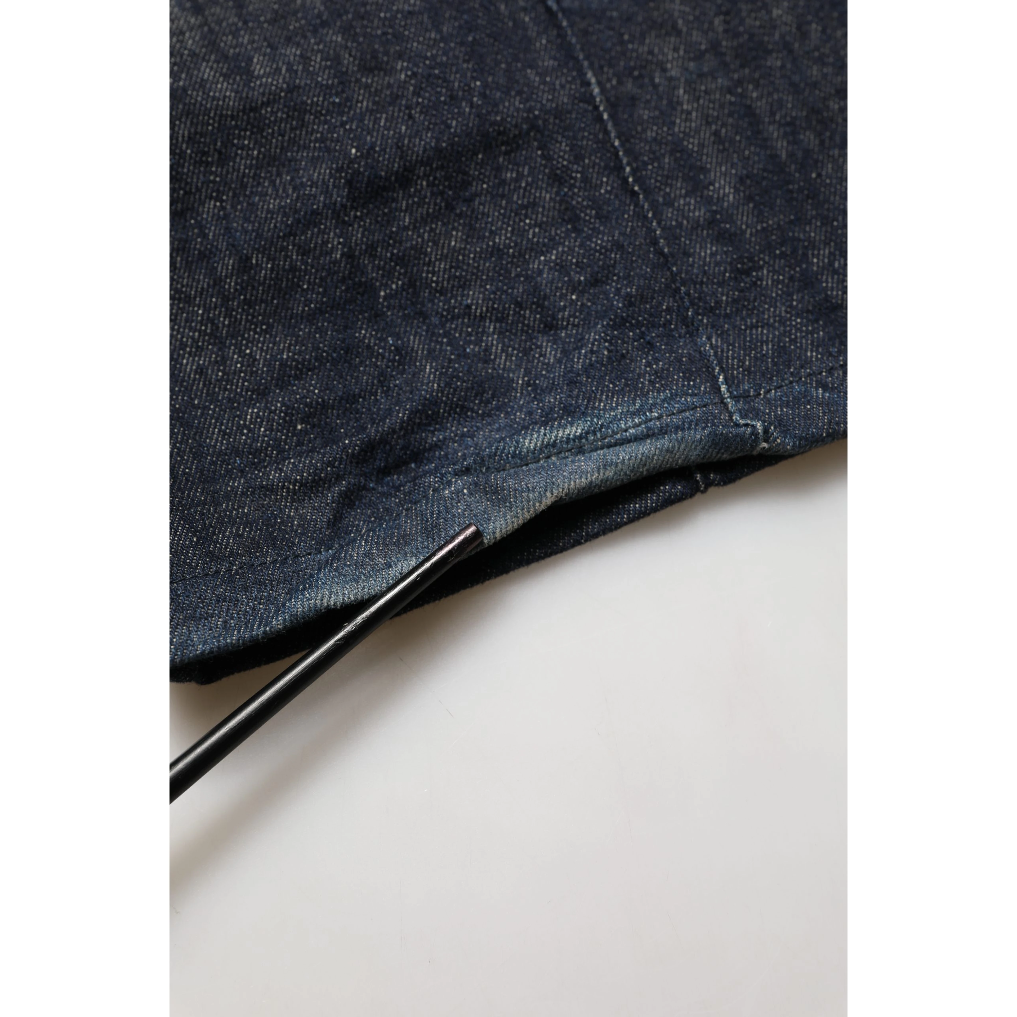 Dark Blue Relaxed Wide Leg Cotton Denim Jeans