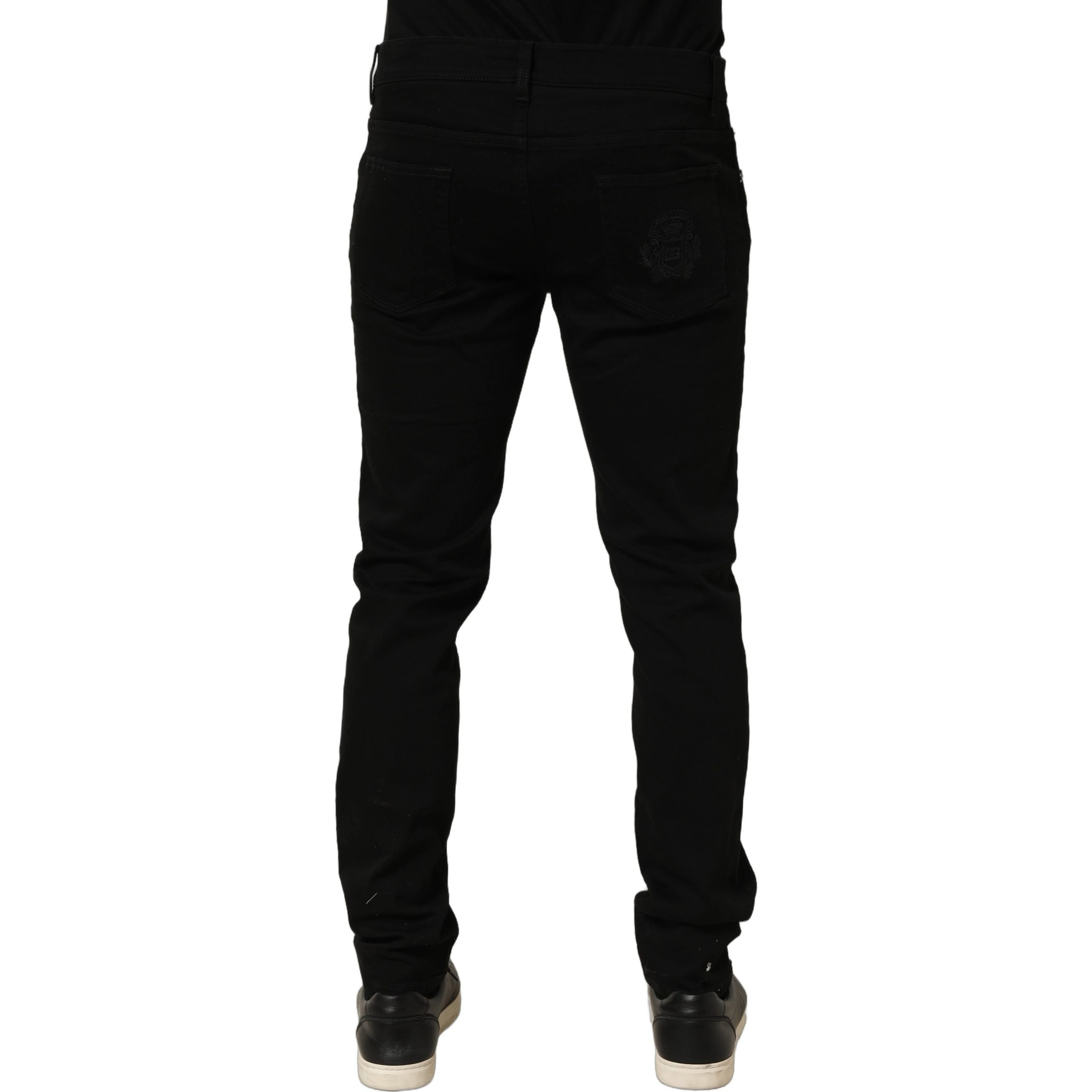 Black Cotton Stretch Skinny Denim Trouser Jeans