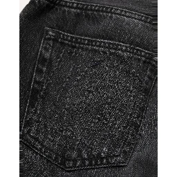 Dark Gray Cotton WideLeg Oversize Denim Jeans