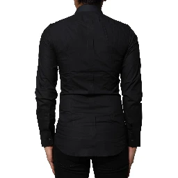 Black GOLD Long Sleeves Formal Dress Shirt