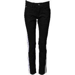 Black Cotton Stretch Skinny Denim Trouser Jeans