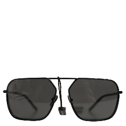 Black DG2193J Rectangular Metal Frame Eyewear Sunglasses