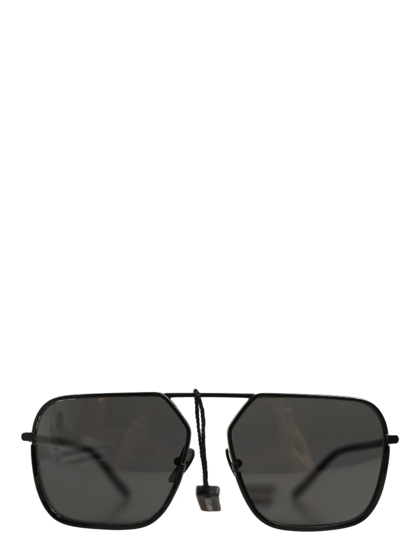 Black DG2193J Rectangular Metal Frame Eyewear Sunglasses