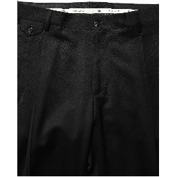 Black Wool Stretch Formal Dress Trouser
