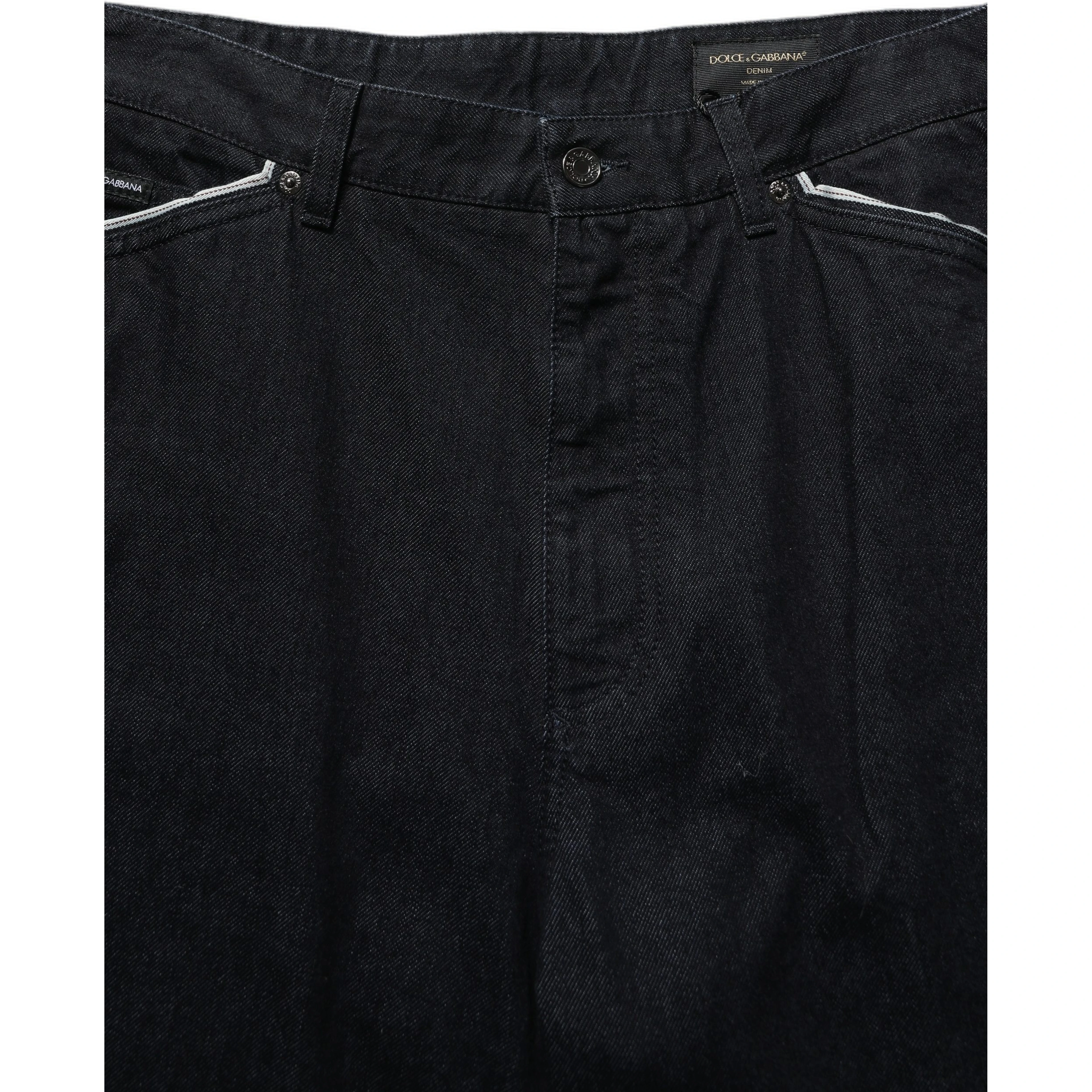 Black Cotton Stretch Straight Men Denim Jeans