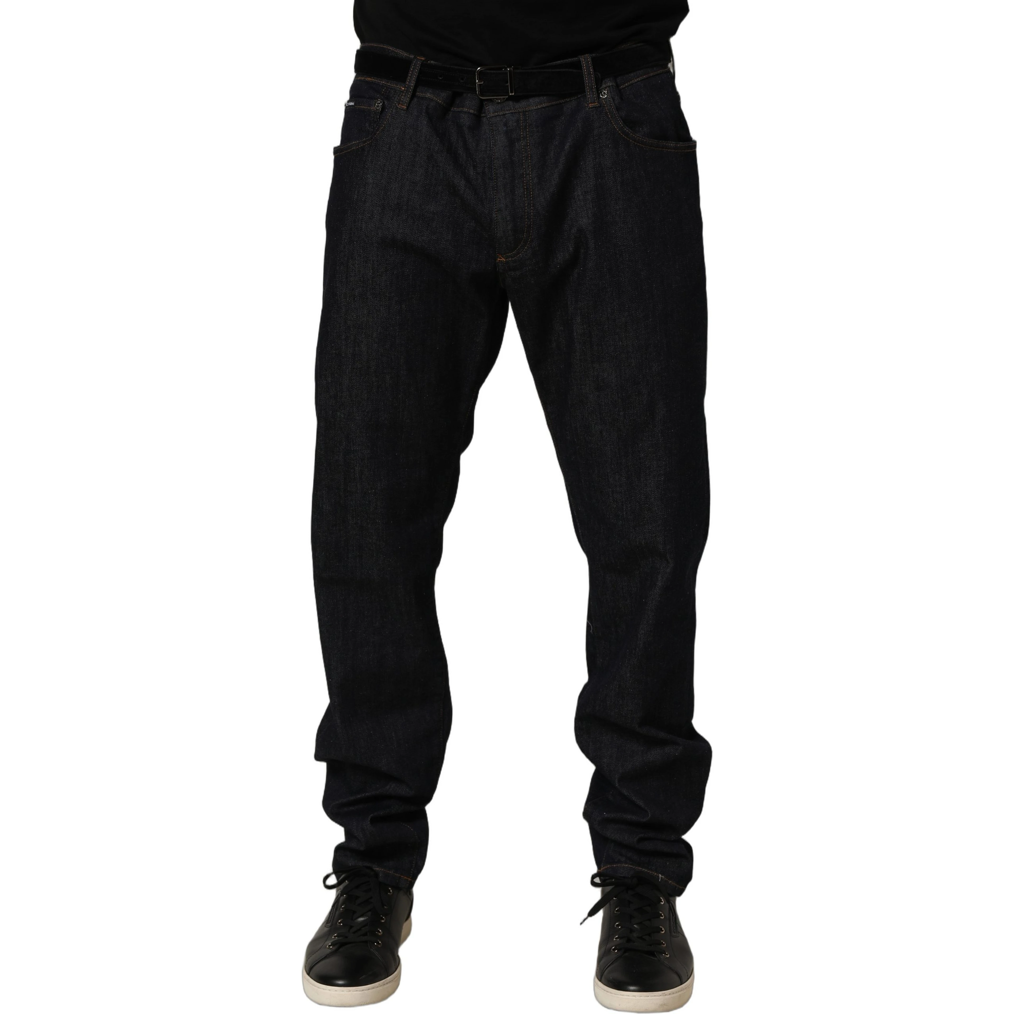 Dark Gray Cotton Slim Fit Men Denim Jeans