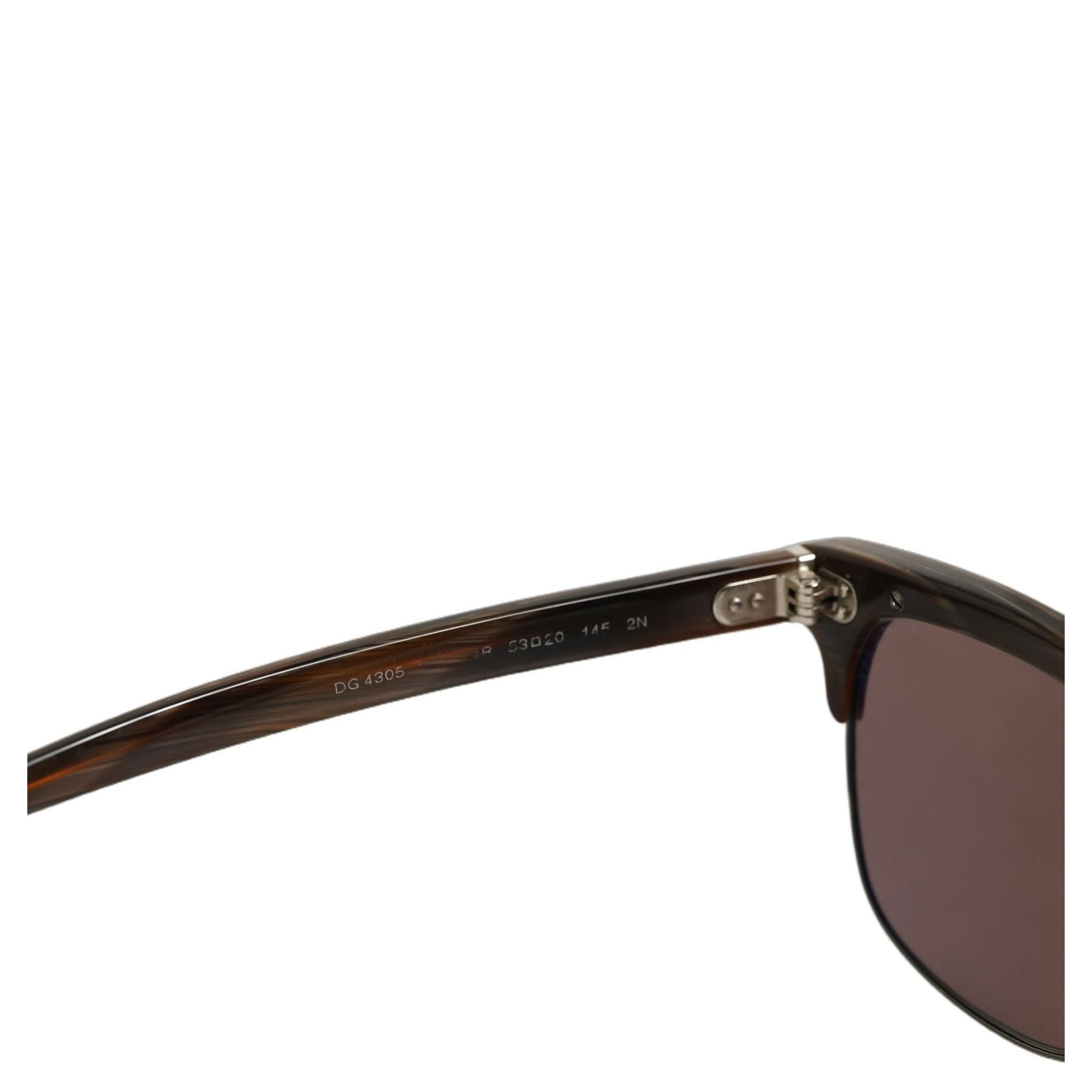 Brown DG4305 Striped Acetate Frame Eyewear Sunglasses